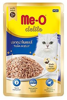 Me-O delite Для взрослых кошек тунец в желе 70 гр