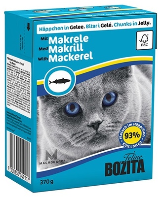 Bozita Для кошек кусочки в желе со Скумбрией 370 гр