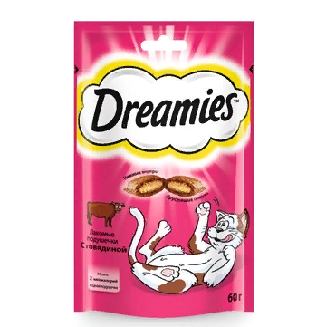 Dreamies Для кошек подушечки с говядиной