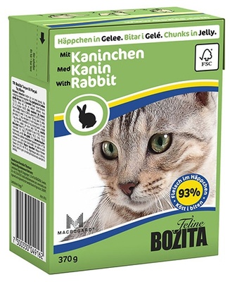 Bozita Для кошек кусочки в желе с Кроликом 370 гр