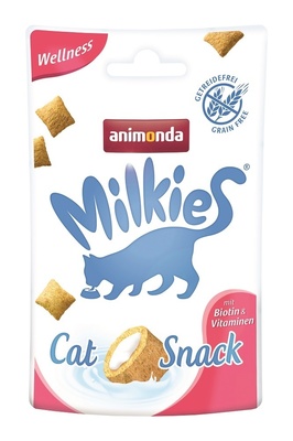 Animonda Milkies crunchy pillows Wellness  Для кошек Для поддержания красоты и здоровья шерсти