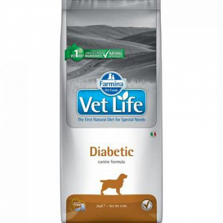 Farmina Vet Life Dog Diabetic для собак забота о ЖКТ, при излишнем весе