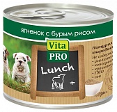 Vita Pro Lunch Консервы для щенков ягненок, с бурым рисом