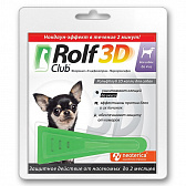ROLF CLUB 3D Капли от блох и клещей для собак до 4 кг