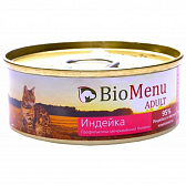 BioMenu Для кошек паштет с Индейкой 100 гр 