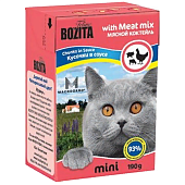 Bozita Mini Для кошек кусочки в соусе с Мясным коктейлем 190 гр