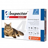 Inspector Quadro капли для кошек от внутренних и внешних паразитов 8-15 кг