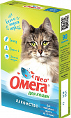 Омега NEO витаминизированное лакомство для кошек Выведения шерсти из желудка