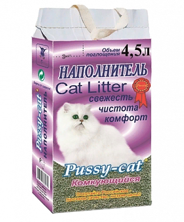 Pussy Cat Наполнитель комкующийся (фиолетовый)