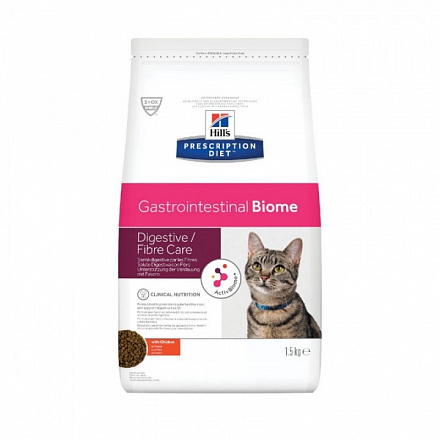 Hill's Prescription Diet gastrointestinal Biome для кошек при расстройствах пищеварения и для заботы о микробиоме кишечника