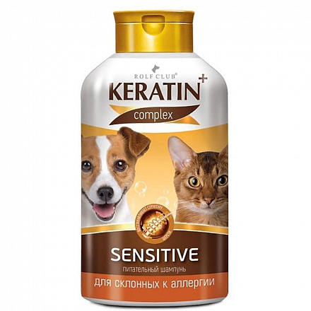 Rolf Club Keratin+  Sensitive Шампунь, для аллергичных кошек и собак