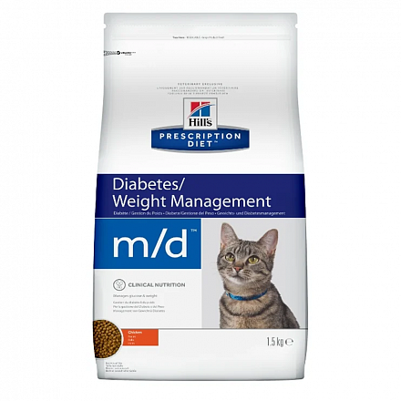 Hill's Prescription m/d Diet для кошек при сахарном диабете с курицей