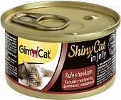 GimCat ShinyCat консервы для кошек из цыпленка с говядиной