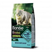 Monge Cat BWild Grain Free сухой беззерновой корм для взрослых кошек из трески, картофеля и чечевицы