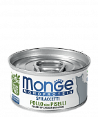 Monge Cat Monoprotein Для кошек с мясными хлопьями из курицы с горошком 80 гр