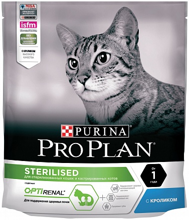 Purina Pro Plan для стерилизованных кошек с кроликом