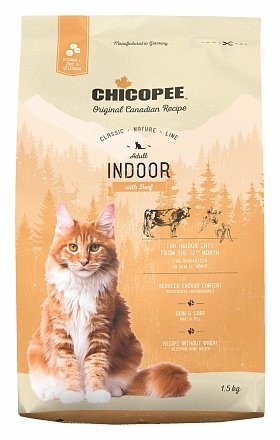 CHICOPEE CNL Cat Adult Indoor Beef для домашних кошек с говядиной