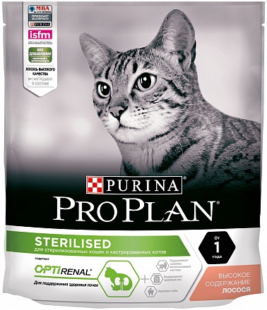 Purina Pro Plan для стерилизованных кошек с лососем