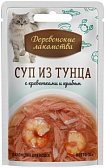 Деревенские лакомства Для кошек суп из тунца с креветками и крабом 35 гр