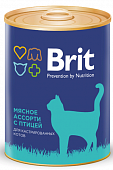 Brit Premium Для кастрированных котов с мясным ассорти и птицей 340 гр 