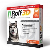 ROLF CLUB 3D Ошейник от блох и клещей для собак средних пород 65 см