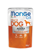 Monge Dog Grill SENIOR Pouch, Пауч для пожилых собак утка