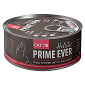 Prime Ever Delicacy Для кошек с Тунцом и крабом в желе 80 гр 