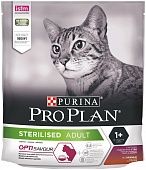 Purina Pro Plan для стерилизованных кошек и кастрированных котов с уткой и печенью