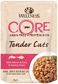 Wellness COREE TENDER CUTS для кошек из лосося с тунцом в виде нарезки в соусе 85 гр