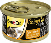 GimCat ShinyCat консервы для кошек из тунца с цыпленком