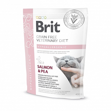Brit Veterinary Diet Cat Grain free Hypoallergenic.Беззерновая Гипоаллергенная диета.