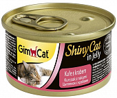 GimCat ShinyCat консервы для кошек из курицы с крабом