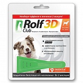 ROLF CLUB 3D Капли от блох и клещей для собак 10-20 кг