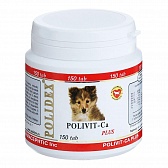 POLIDEX Polivit-Ca plus витамины для собак для роста костной ткани и фосфорно-кальциевого обмена 150 таб