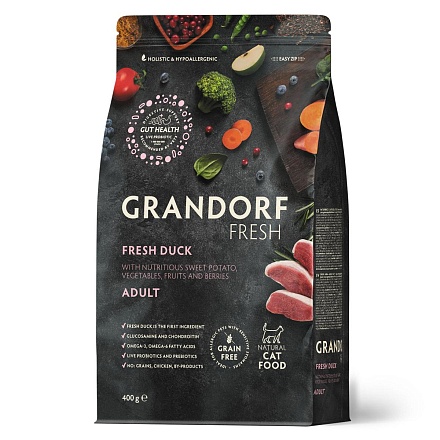 GRANDORF Fresh Cat ADULT Duck&Sweet Potato Утка батат