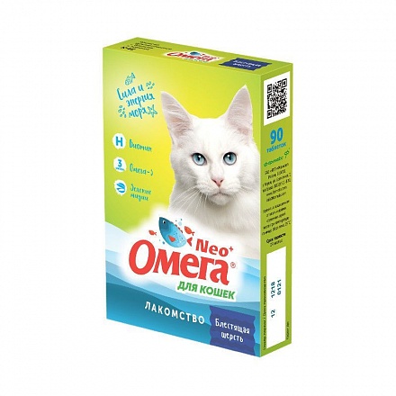 Омега NEO витамины Блестящая шерсть для кошек