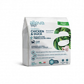 Alleva Holistic Cat Hairball сухой корм для взрослых кошек с курицей и уткой, волокнами сахарного тростника и алое вера
