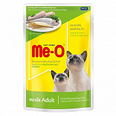Me-O Для взрослых кошек с Сардиной, курицей и рисом в желе 80 гр