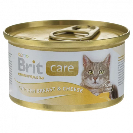 Brit Care Для кошек с куриной грудкой и сыром 80 гр