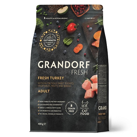 GRANDORF Fresh Cat ADULT Turkey&Sweet Potato 