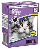 Bozita Для кошек в желе с Рубленной Индейкой 370 гр