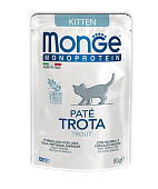 Monge Cat Monoprotein Pouch паучи для котят форель 85 гр