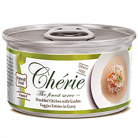 Pettric Cherie Для кошек с Курицей и овощами в подливе 80 гр
