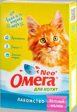 Омега NEO витамины Веселый малыш для котят