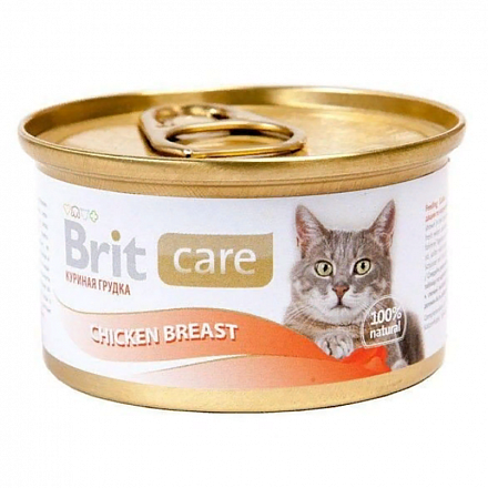 Brit Care Для кошек с куриной грудкой 80 гр 