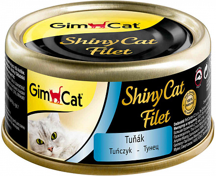 GimCat ShinyCat Filet консервы для кошек из тунца