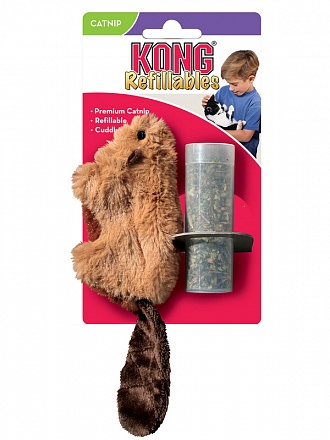 Kong "Бобер" игрушка для кошек с кошачьей мятой