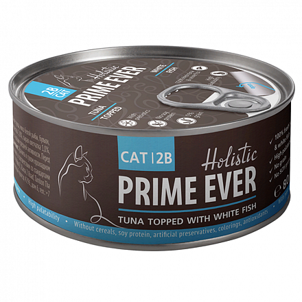 Prime Ever Delicacy Для кошек с Тунцом и белой рыбой в желе  80 гр