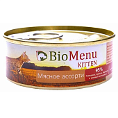BioMenu Для котят паштет из Мясного ассорти 100 гр