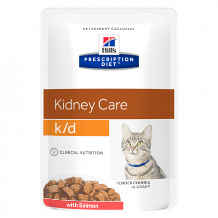 Hill's Prescription Diet k/d Для кошек для здоровья почек с лососем 85 гр